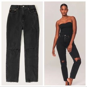 Abercrombie + Fitch Curve Love Ultra High Rise 90s Straight Jean